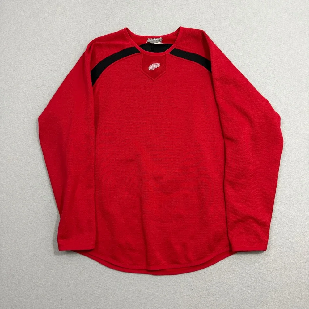 NHL Exclusive Club Collection Jersey Mens XL Red Detroit Red Wings Long Sleeve